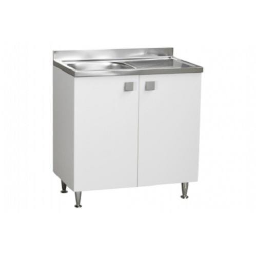 Lavello Roca 1 Vasca Acciaio Inox | 900x480 Mm, Con Gocciolatoio A Sinistra - Per Cucina - Foto 7