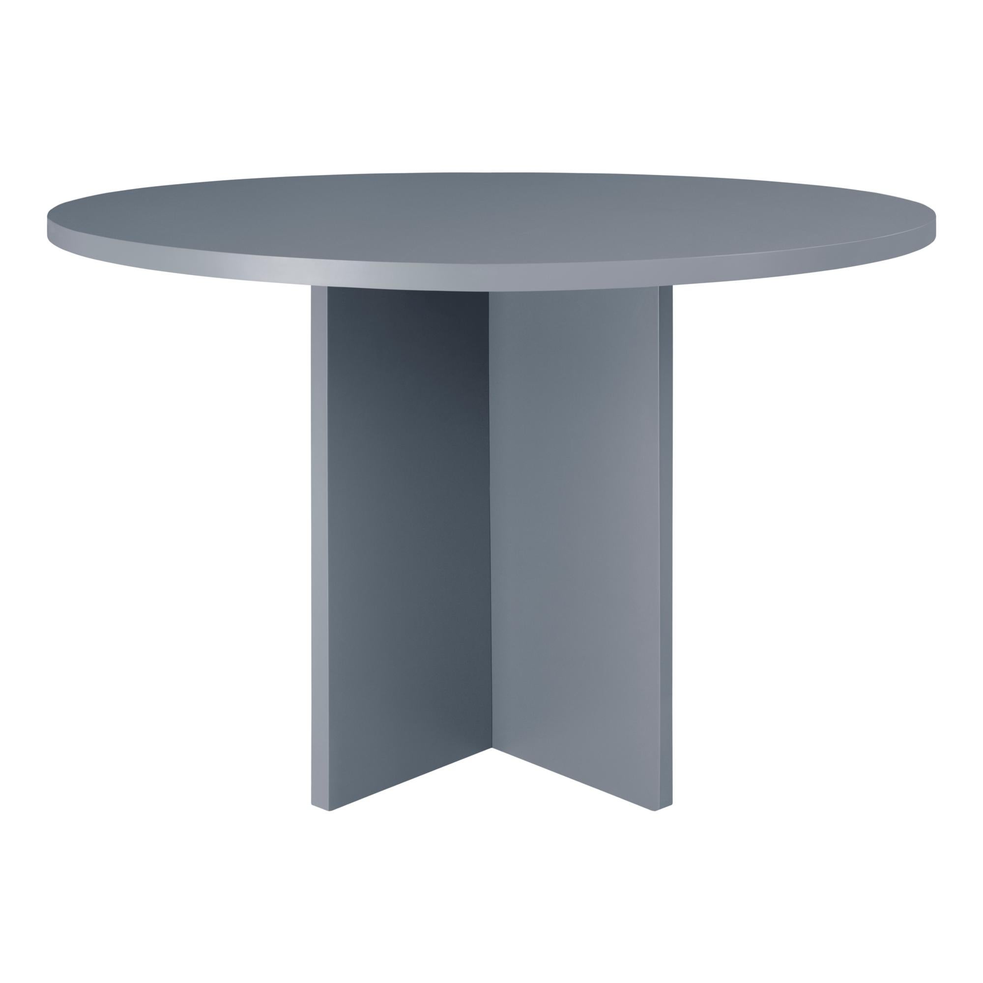 Table à Manger Ronde Austin - 120 Cm - Gris Pierre - Paris Prix