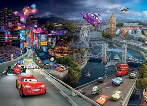 Poster Géant Xxl Disney Cars Flash Mcqueen Et Sally Carrera 360x270 Cm à  Prix Carrefour