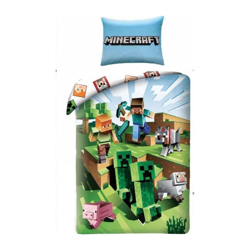 Parure housse de couette + taie MINECRAFT (microfibre)