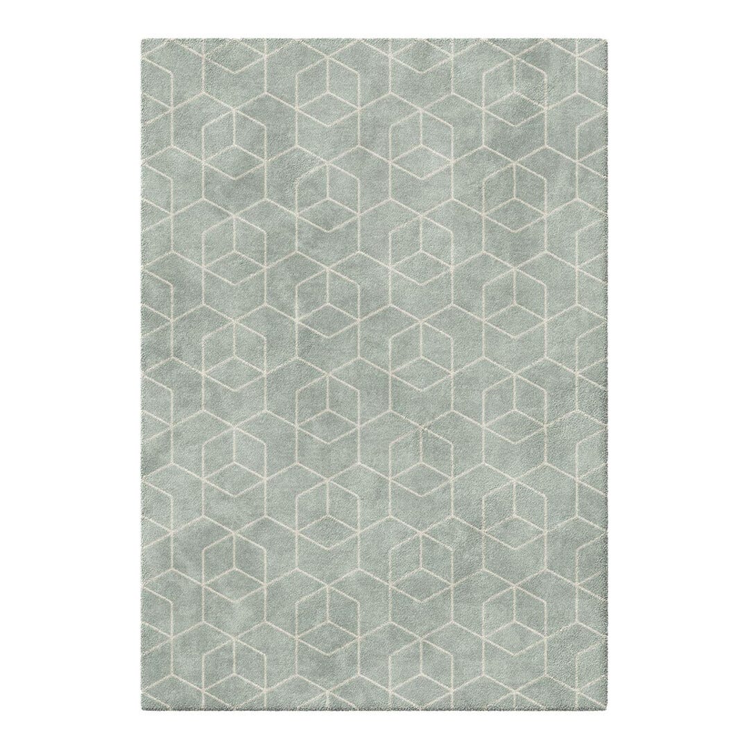 Tapis rond beige géométrique abstrait nordique, tapis doux moderne