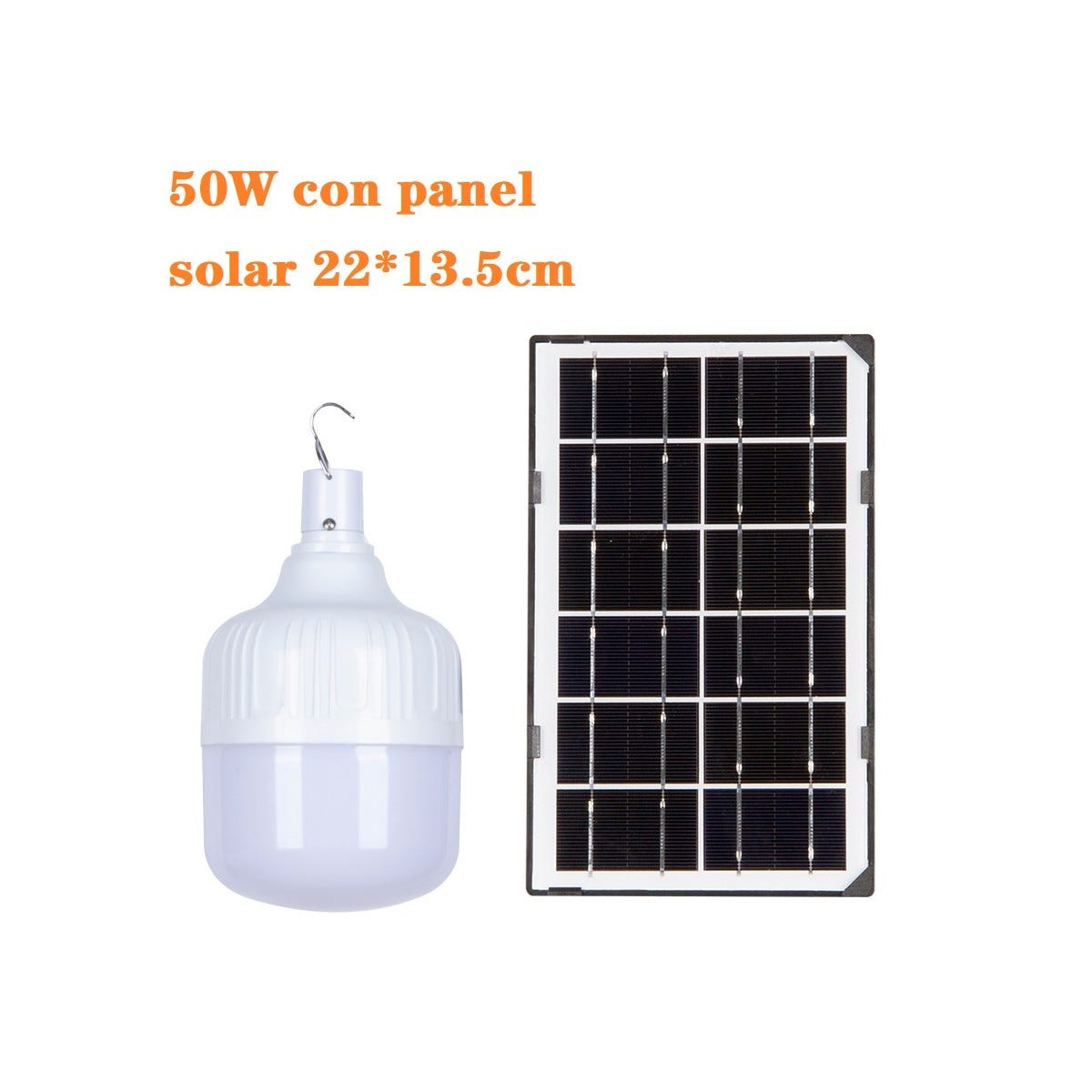 Ampoule LED solaire portable 50W 6500K Lampe solaire. Parfait pour  l'extérieur, les jardins, les terrasses