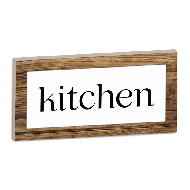 Kitchen scritta in legno con cuori, scritta decorativa