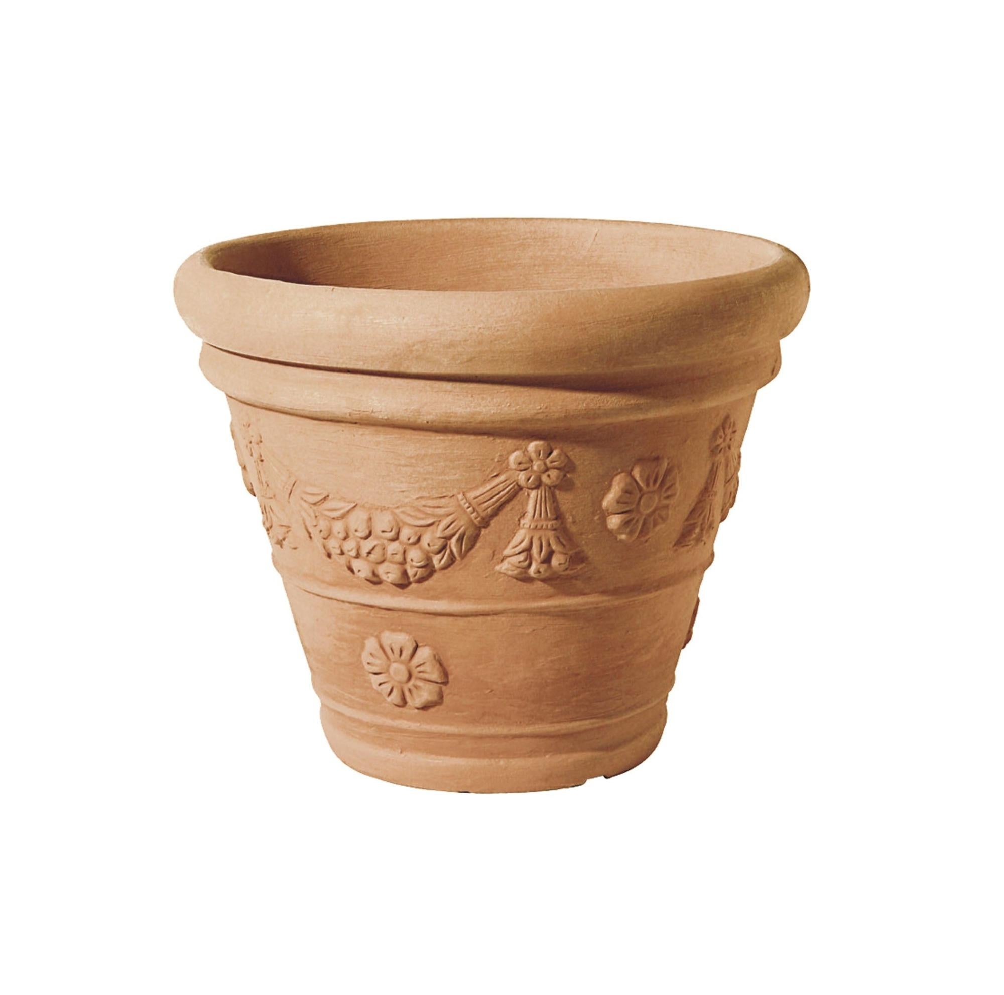 Manna Conca 105376 – Vaso Per Piante In Similcotto, 20 Cm, Colore Terracotta, Plastica Antiurto