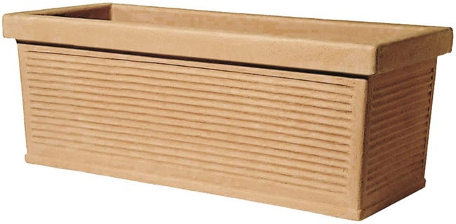 VASO FIORIERA RING Tondo MILLERIGHE Colore BRONZO In Resina Moderno MADE IN ITALY 48cm Tera - Foto 5