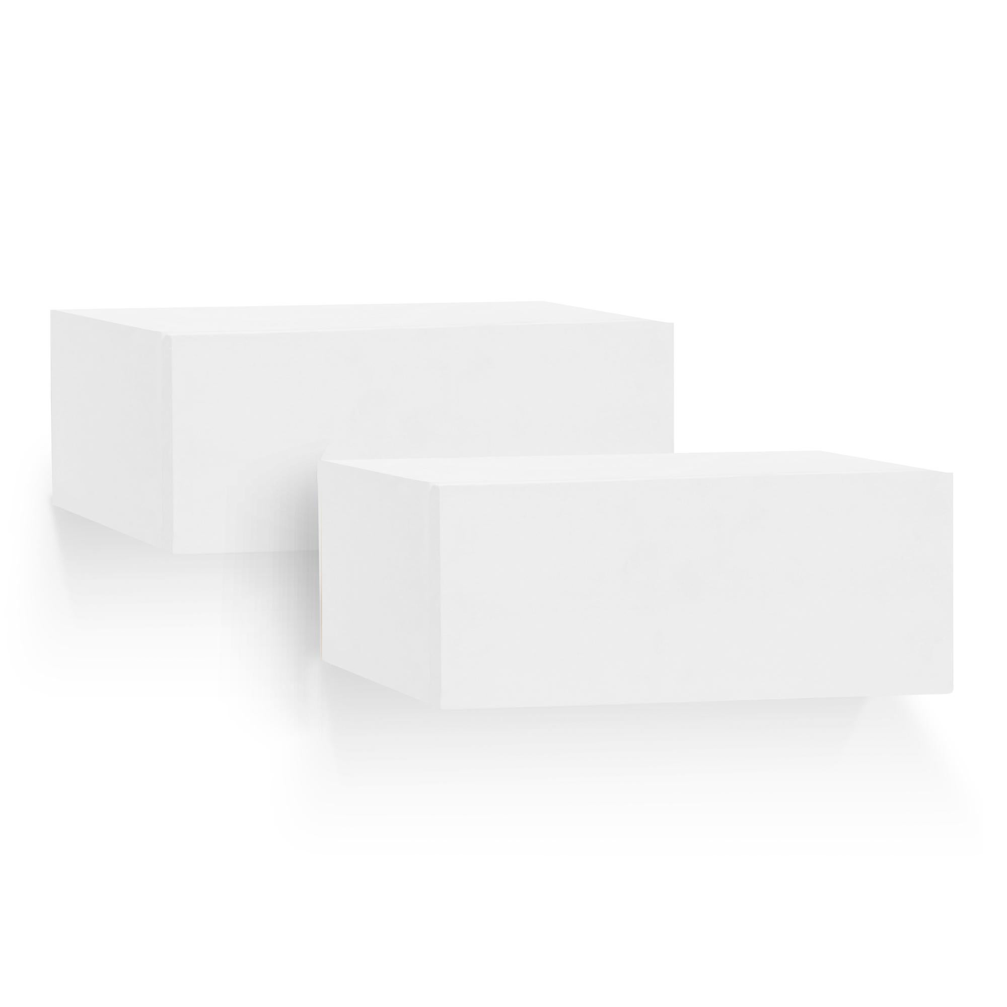 Set Di 2 Comodini Anouk Con 1 Cassetto E Nicchia, In Legno Effetto Faggio Bianco – Moderni Ed Eleganti
