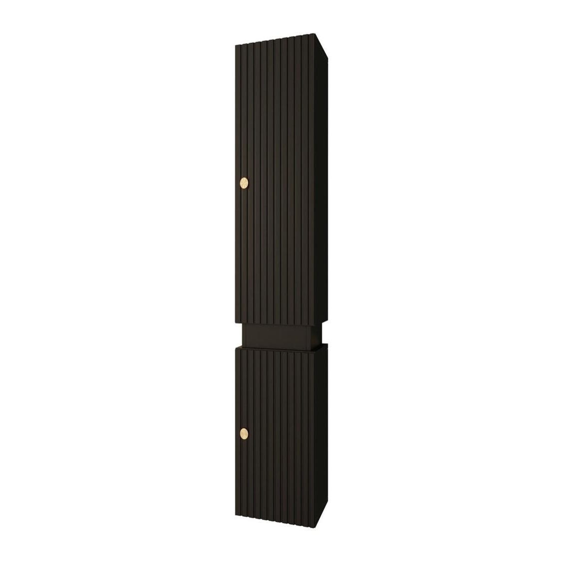 Aquariss Armadietto Da Bagno Alto 1200 Mm - Montaggio A Parete, 1 Anta, Blu Opaco, 2 Ripiani Regolabili