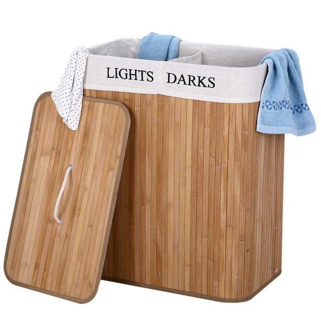 2 Cesti Portabiancheria Pieghevoli Da 75L | Doppio Manico, Per Lavanderia, Camera O Bagno - Foto 9