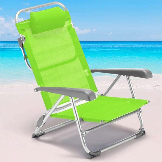 Lettino Prendisole Pieghevole in Polipropilene Verde cod mxl 16135