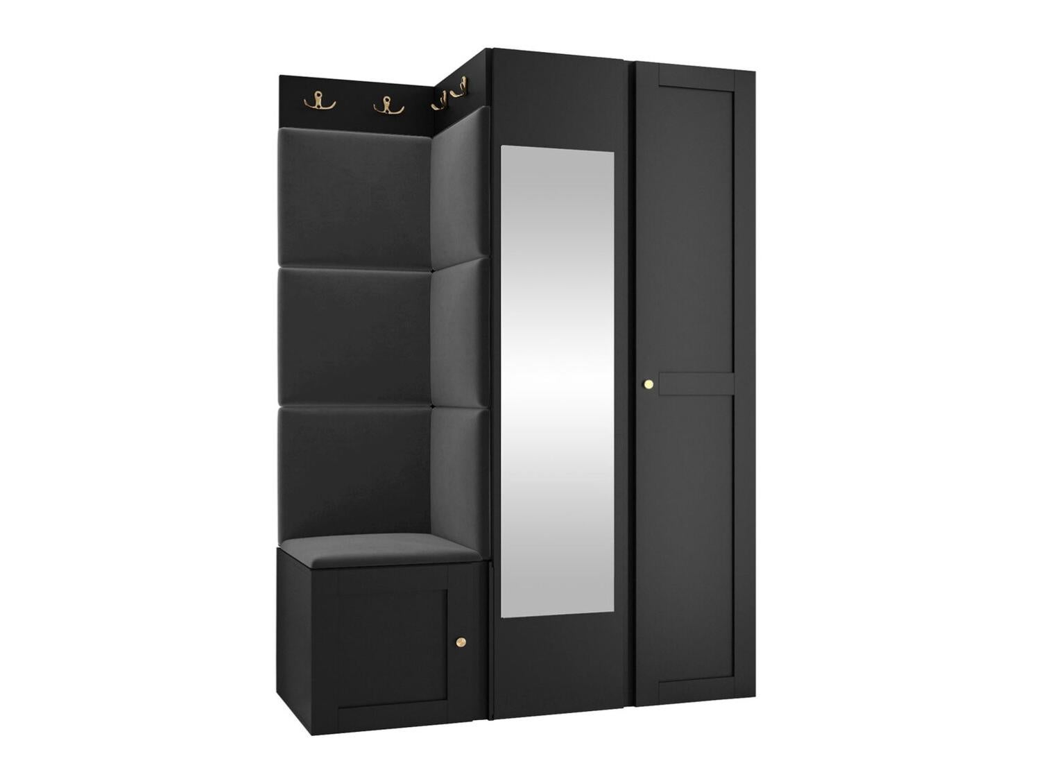 Set Mobili Da Ingresso Hartford 380 186x116x46cm Specchio Nero set-mobili-da-ingresso-hartford-380-186x116x46cm-specchio-nero