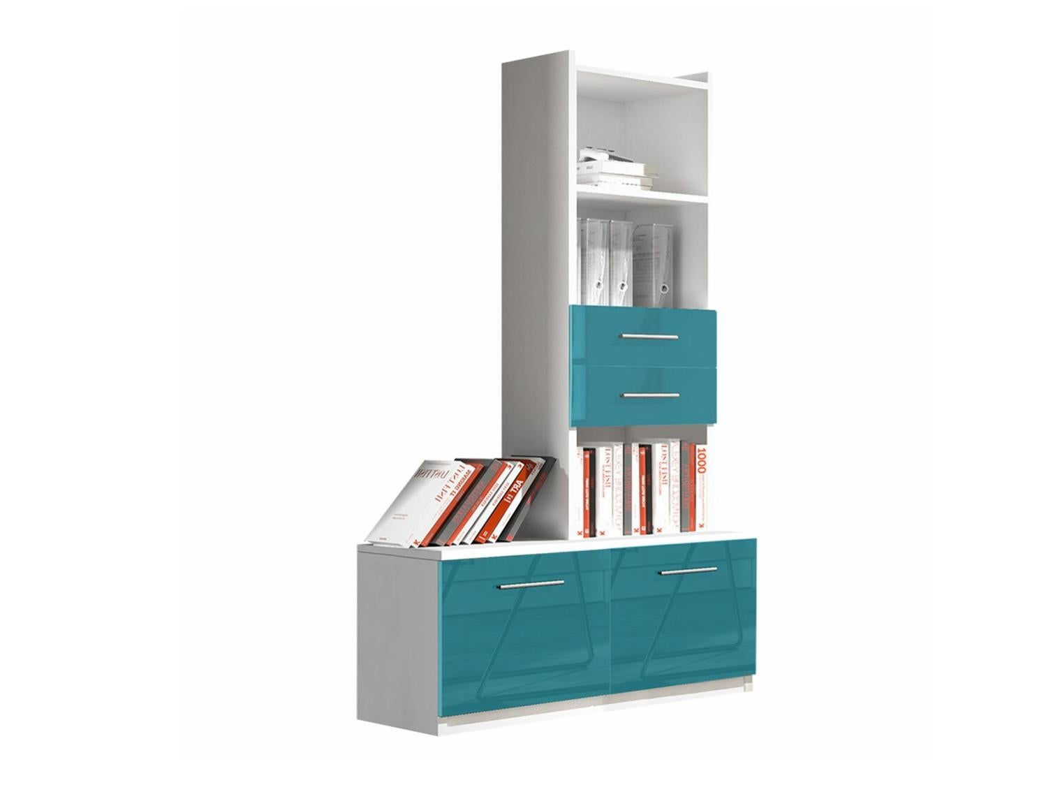 Scaffale Spider Con 3 Cassetti - Blu, In Metallo E Poliestere - Foto 4