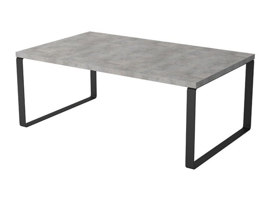 Mesa de café indiana a102, negro, hormigón, 38x60x100cm, aglomerado laminado, angular