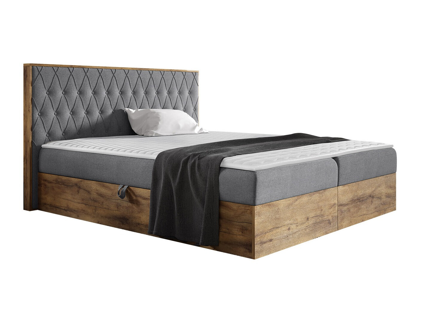 Lit continental Baltimore 190, Continental, Double, Gris, 200x200