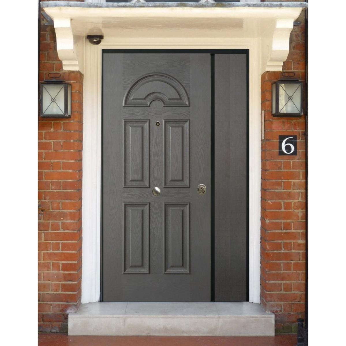 Porta Blindata Grigio Doppia Anta Per Ingresso Esterno Portone Blindato porta-blindata-grigio-doppia-anta-per-ingresso-esterno-portone-blindato