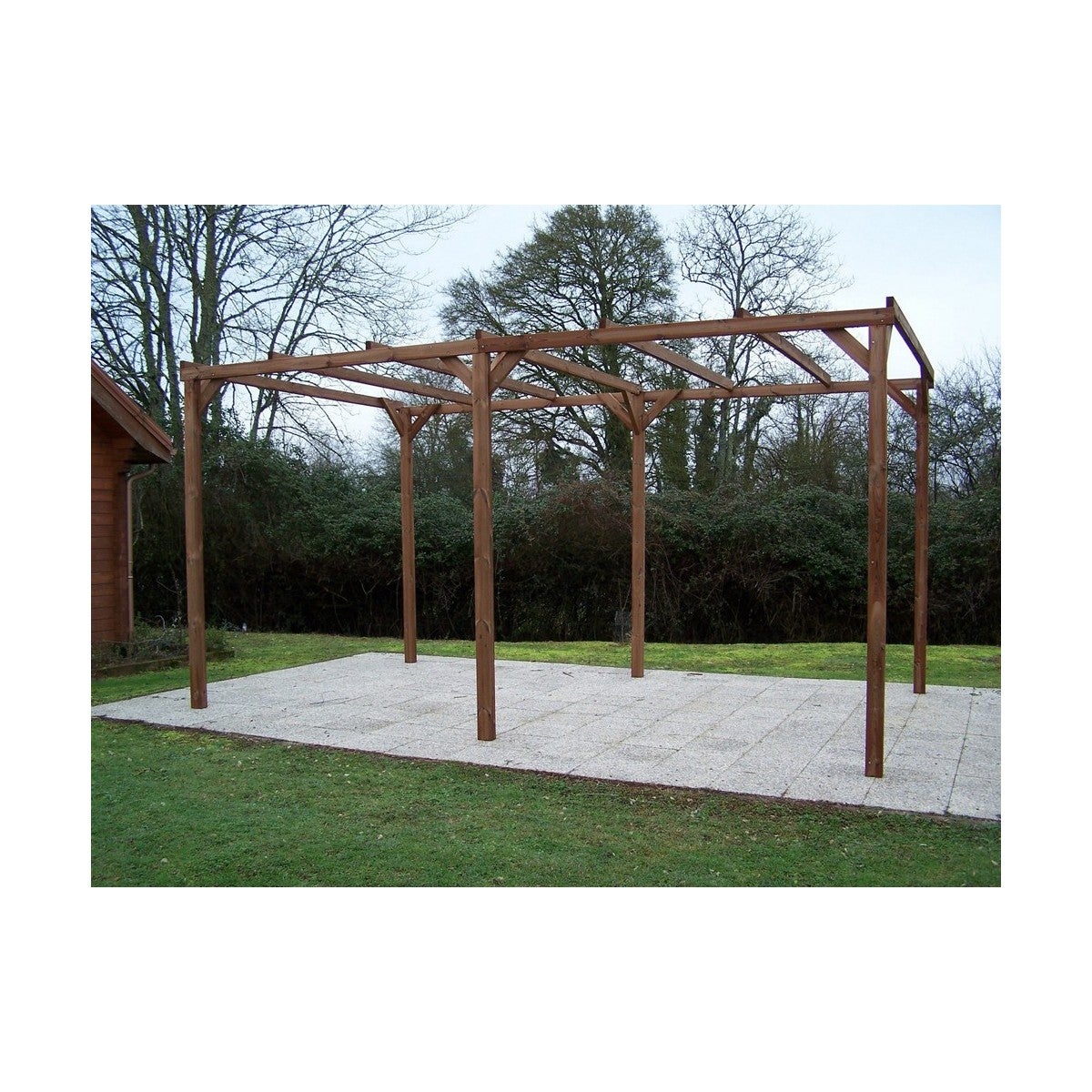 Pergola in Legno 3x5 Gazebo NO Copertura Carport Posto Auto da Giardino  Garage