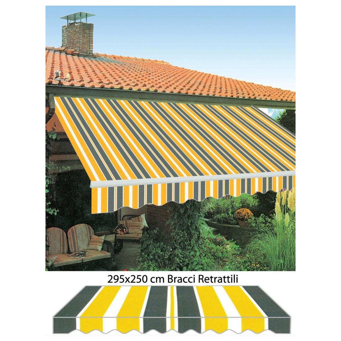 Tenda Da Sole 295x250 Con Bracci Retrattili Avvolgibile Per Esterno tenda-da-sole-295x250-con-bracci-retrattili-avvolgibile-per-esterno