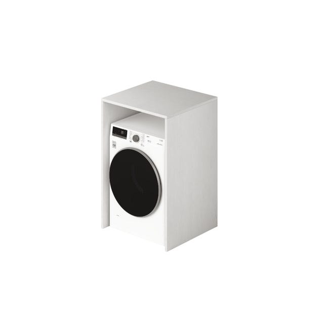 Ceresio mobile copri lavatrice asciugatrice 2 ante bianco 71x71x91,5cm