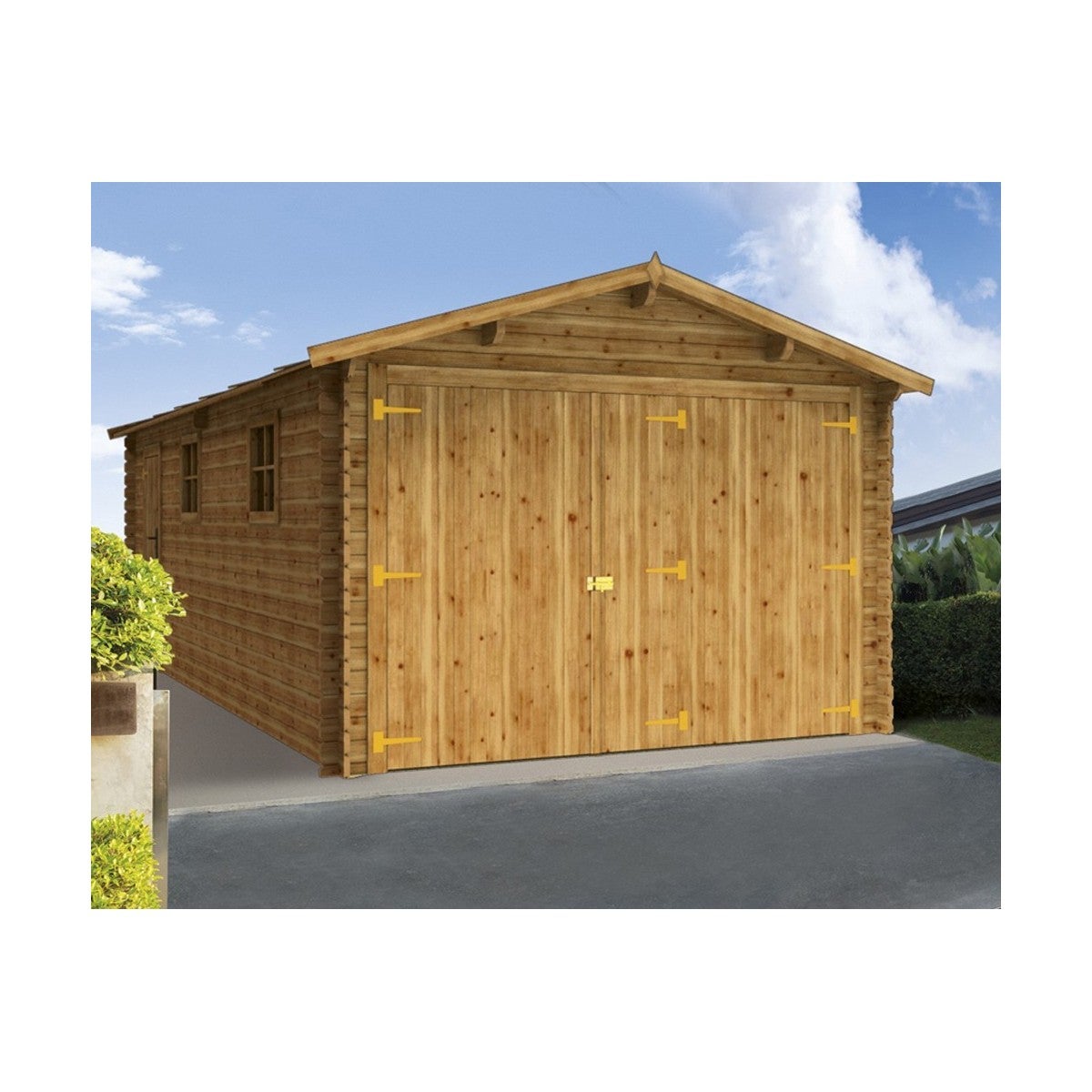 Garage Box Auto 3.5x6 Motorini Casetta in Legno Ripostiglio Blockhouse con  Porta