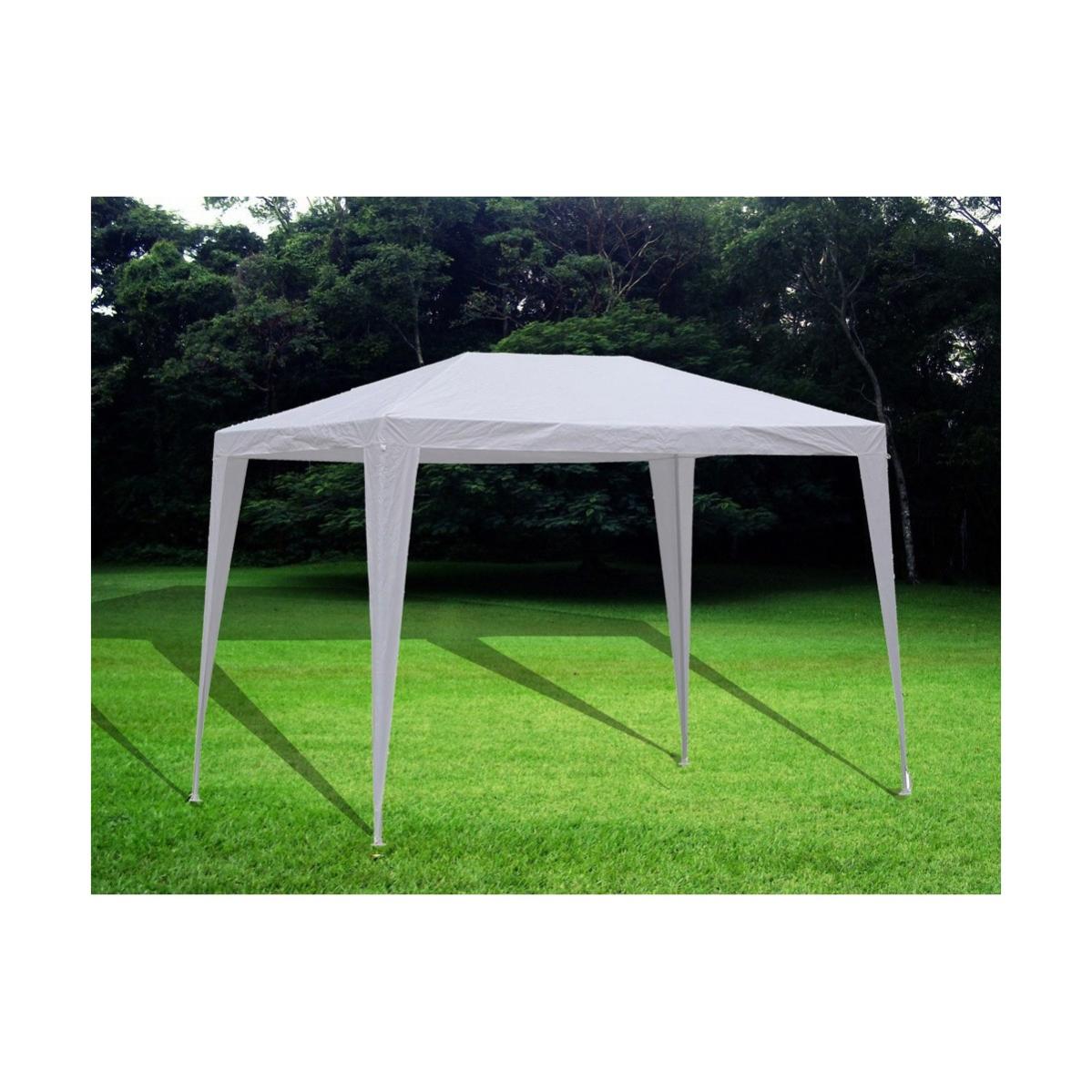 Gazebo 2x3 Bianco PVC Acciaio da Esterno Giardino Mercato Impermeabile