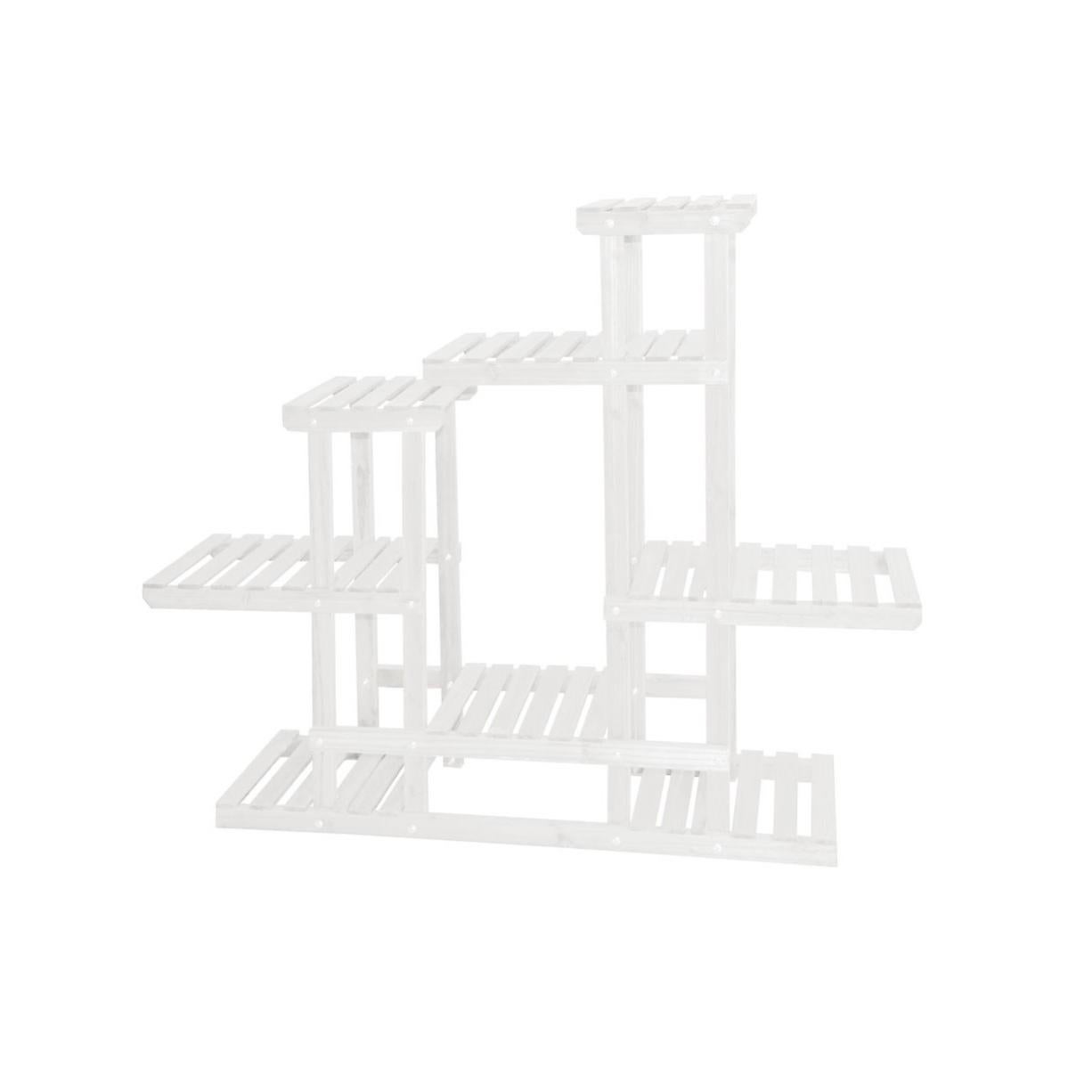 Scaffale Porta Piante Relaxdays In Legno | 3 Piani Con Ruote E Lavagna | Fioriera A Scala Marrone Chiaro Per Interni/Esterni | Dim: 90,5x59,5x69 Cm
