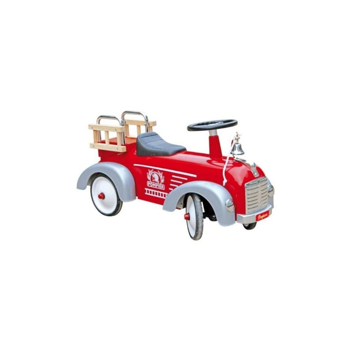 COSTWAY Macchina Elettrico per Bambini 12V, Auto Cavalcabile con Pala, Estintore, Scala, Casco
