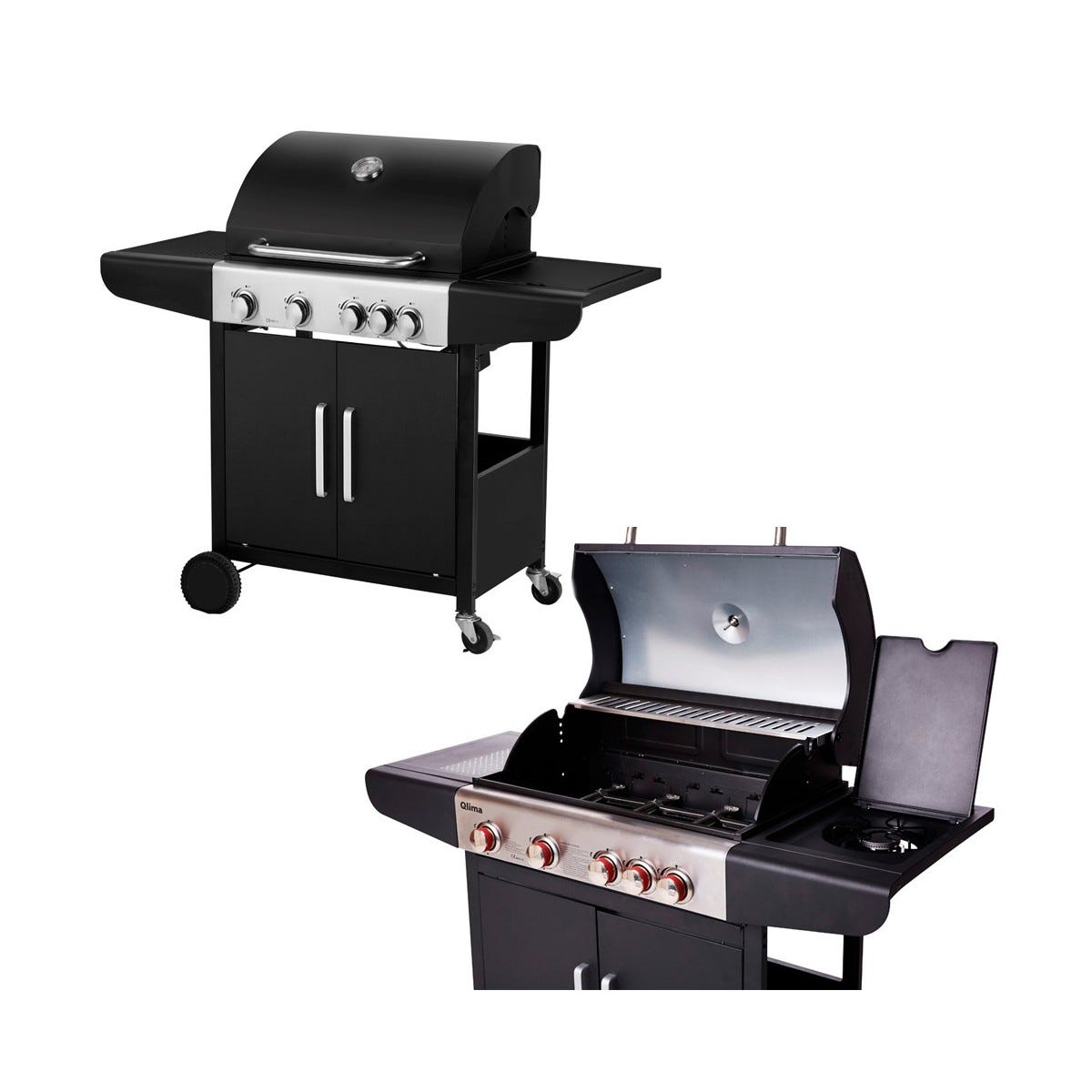 vidaXL Barbecue Esterno Cucina a Gas Completa Acciaio 4 Bruciatori con  Ruote : : Casa e cucina