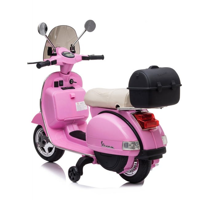 Moto Elettrica per Bambini Piaggio Vespa PX 150 Rosa a Batteria 12 V