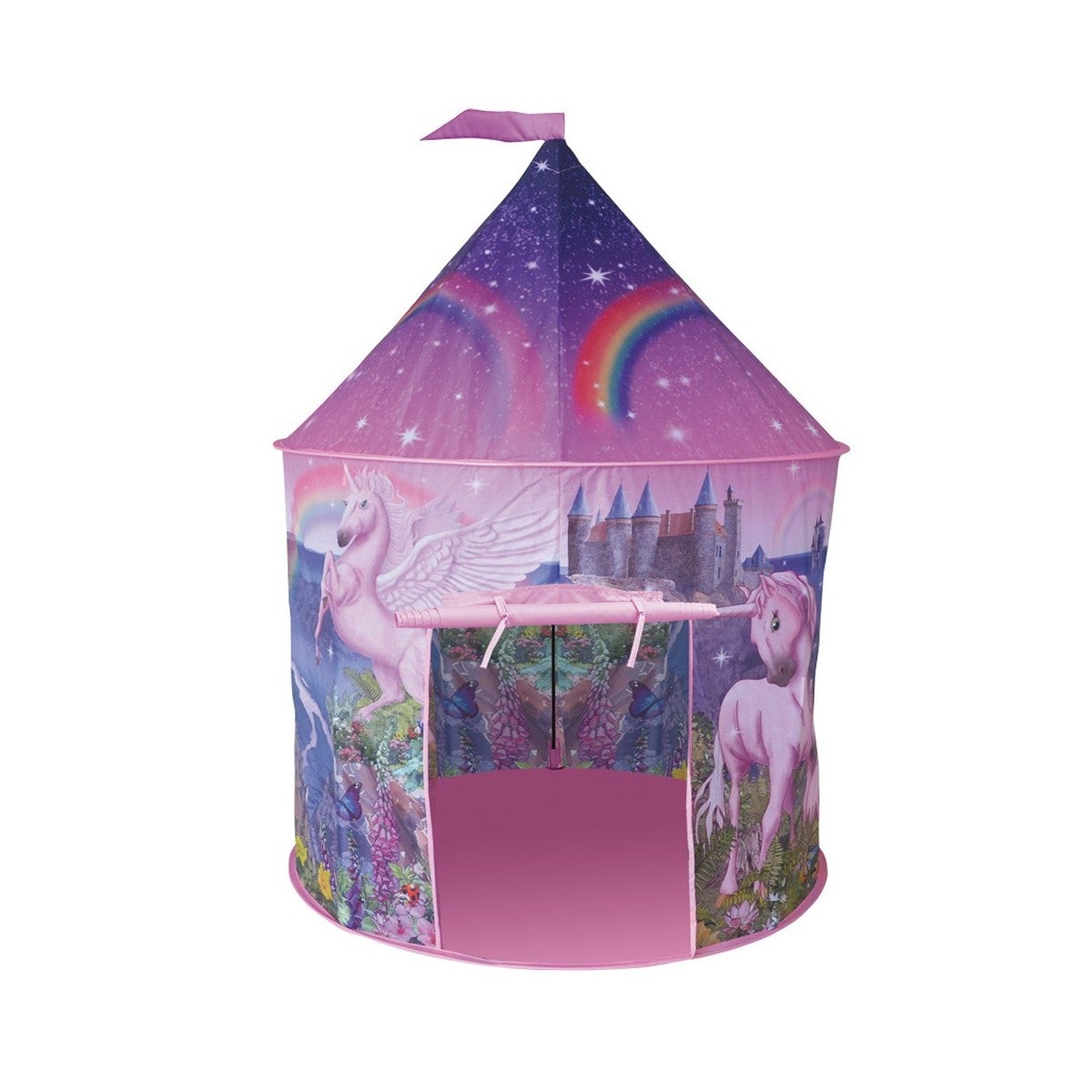 Tenda Pop Up Igloo Casetta per Bambini Unicorno Bimbi da Interno Giardino  Rosa