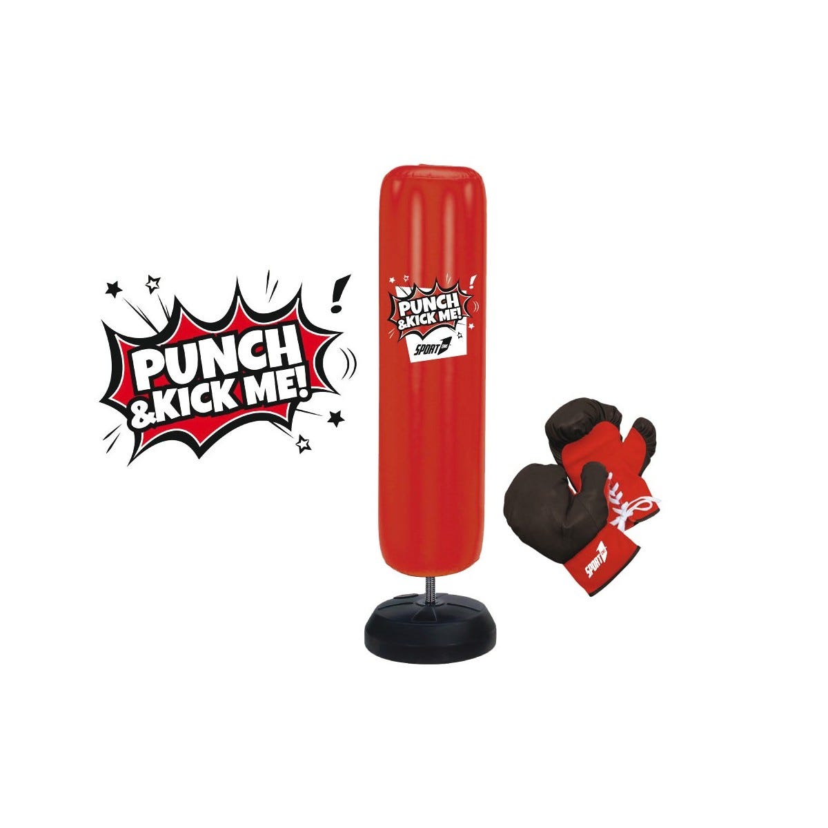 Punch Bag 150 cm Altezza + Guantoni Zavorrabile Sabbia Guanti Kick Boxe  Bambini
