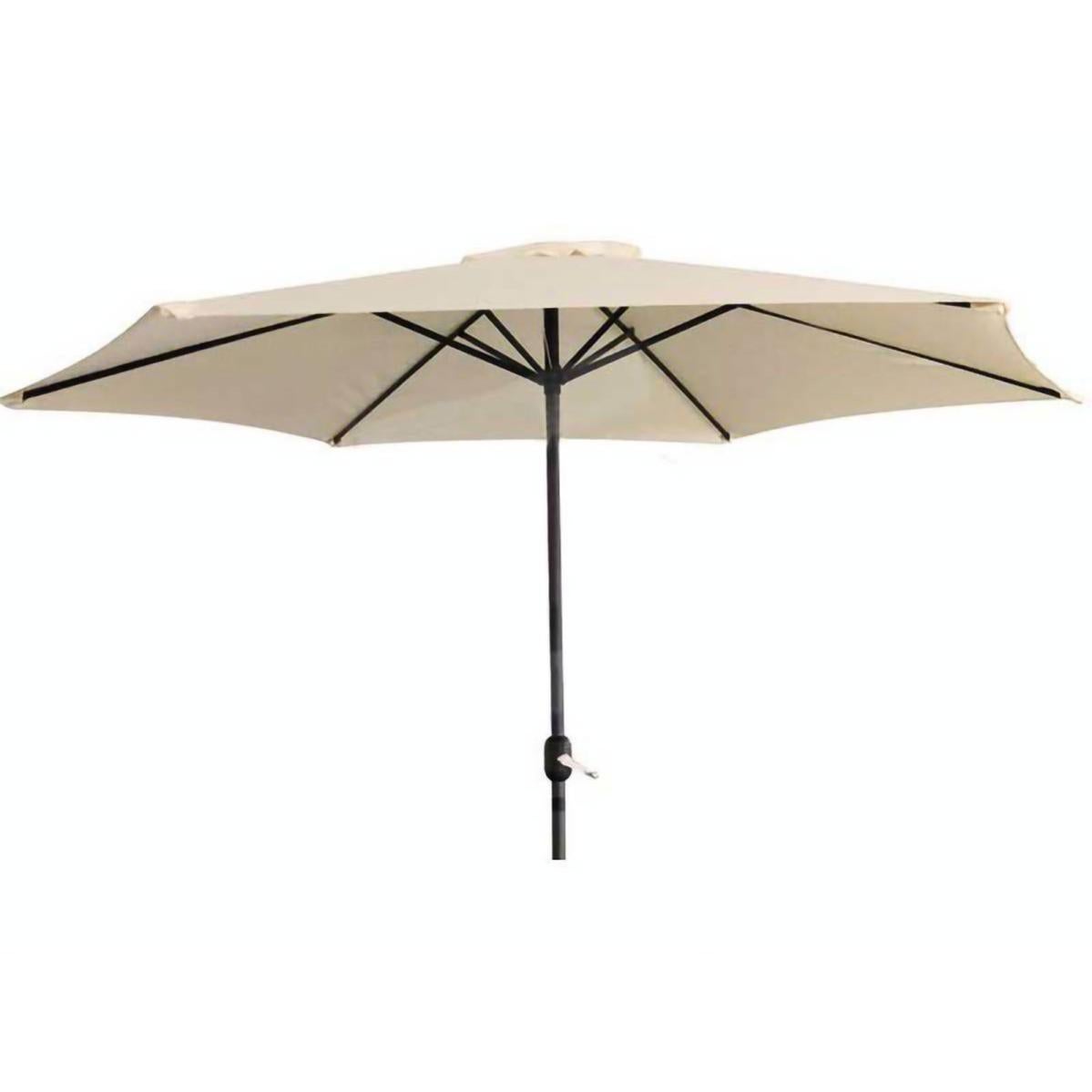 Ombrellone Da Giardino Tempera 2,8 Metri Con Inclinazione Automatica A Manovella - Antivento, Grigio - Per Tavolo E Patio - 4