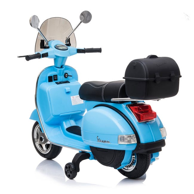 Piaggio Vespa PX 150 Blu Moto Elettrica da Bambini Batteria 12 V