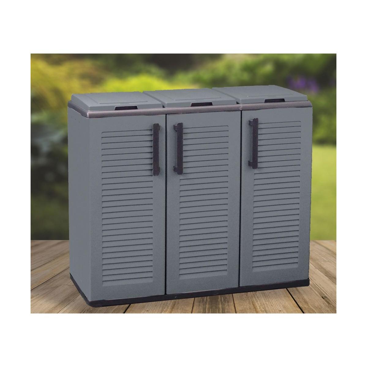 Pattumiera Estraibile, ca. 30,6 L x 2, Contenitori per Rifiuti da Cucina Sottotop Doppi, Cestino per la Raccolta Differenziata con Kit Porta e Chiusura, per Mobili da Cucina, Lavello, Grigio | IT