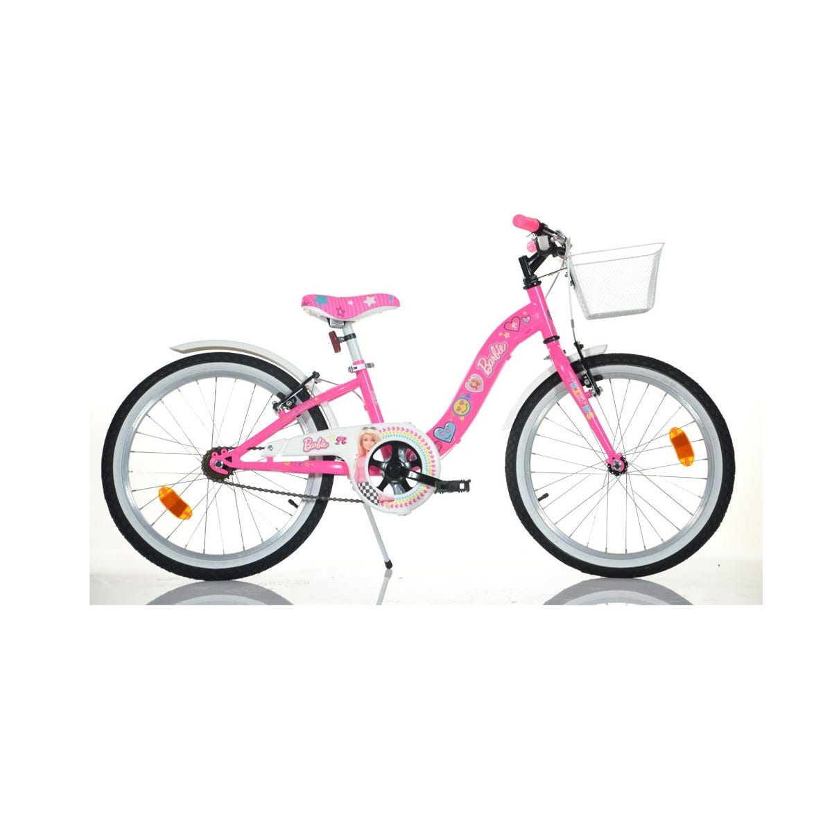 Bicicletta Barbie Ruota 20 Pollici 6 7 8 anni Cavalletto Bambina Cestino  Bimba