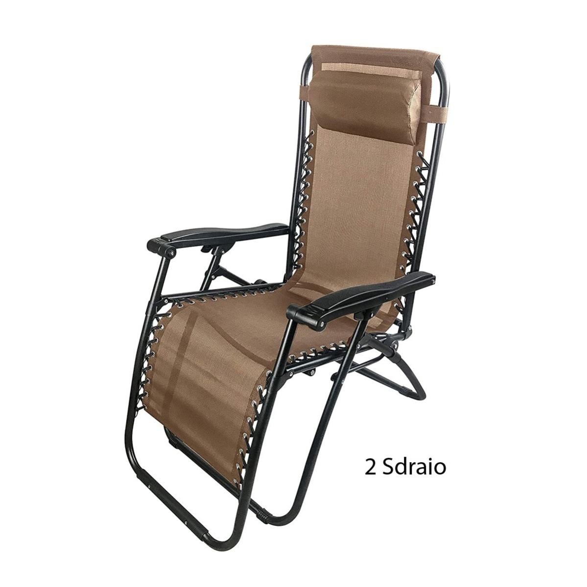 Lettino reclinabile da giardino, sdraio basculante (grigio)