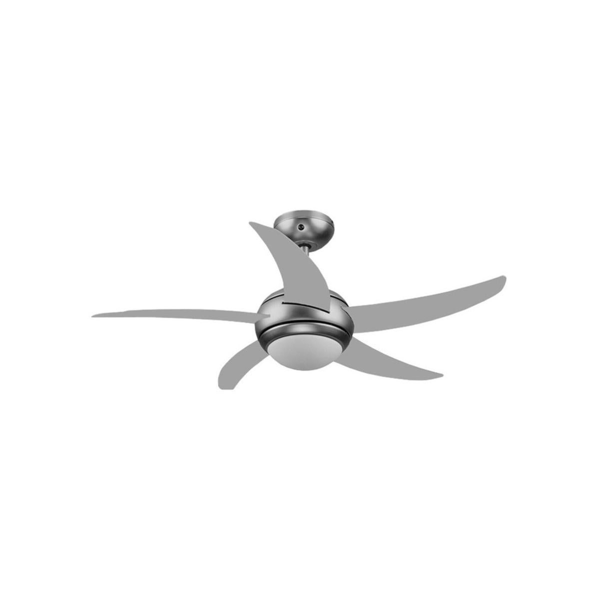 BAKAJI Ventilatore Lampadario da Soffitto 5 Pale in Legno con Lampada