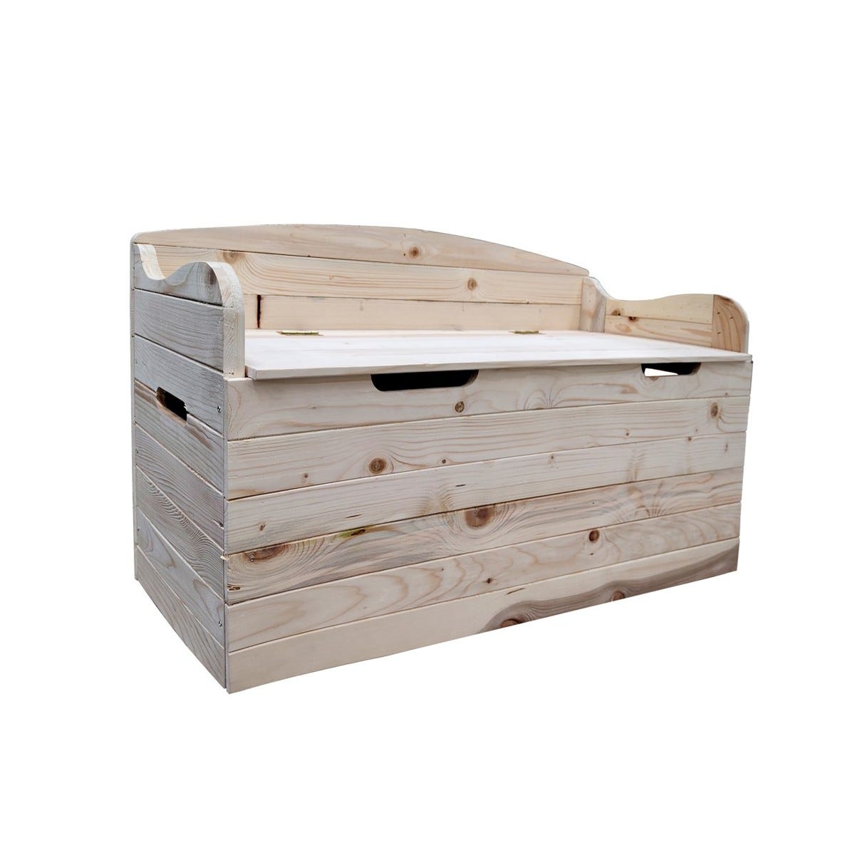 Panca in legno con contenitore