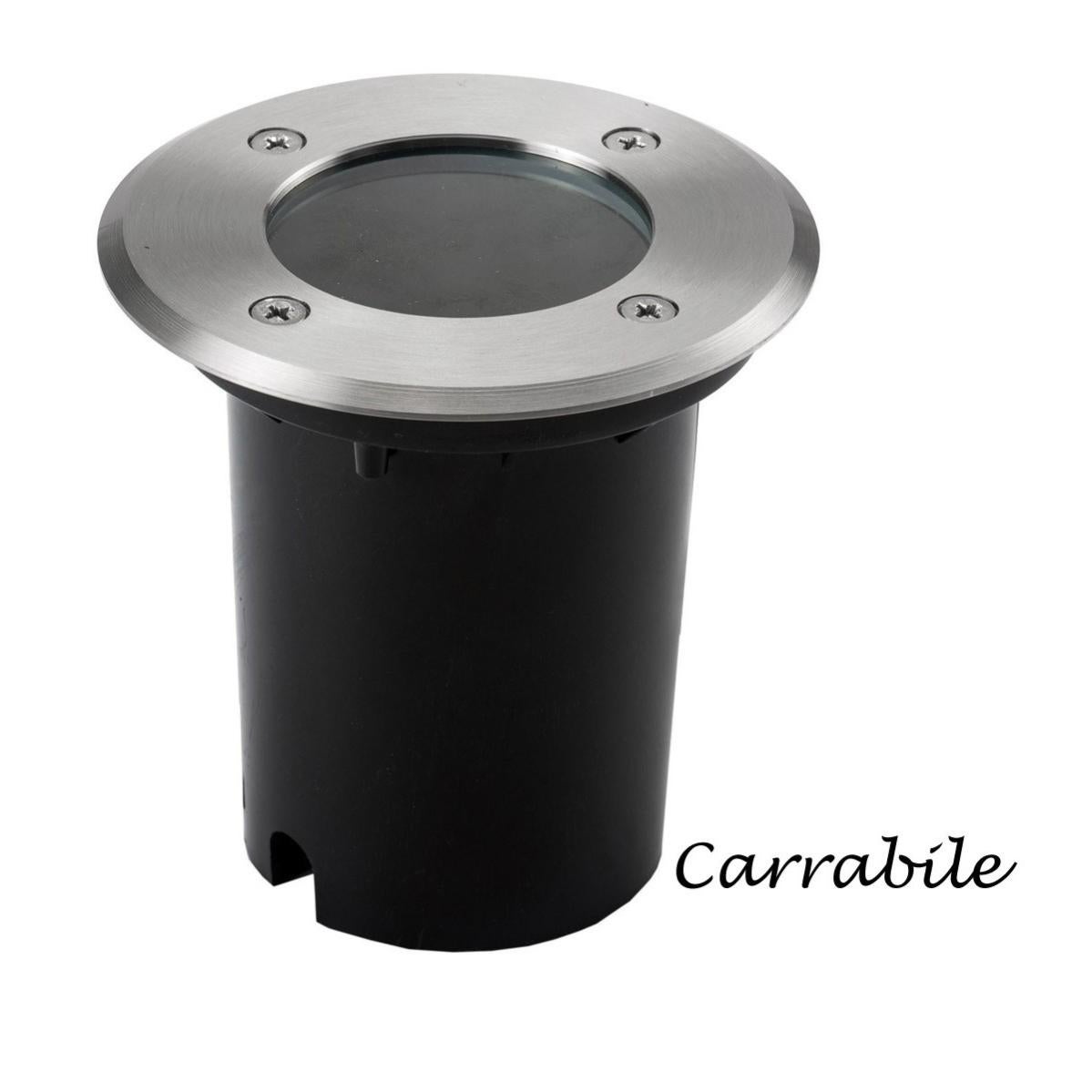 FARETTO INCASSO SEGNAPASSO LED CALPESTABILE 3W LUCE FREDDA 6500K° - ALTA RESISTENZA IP65 DESIGN MODERNO IN ACCIAIO E VETRO TEMPERATO