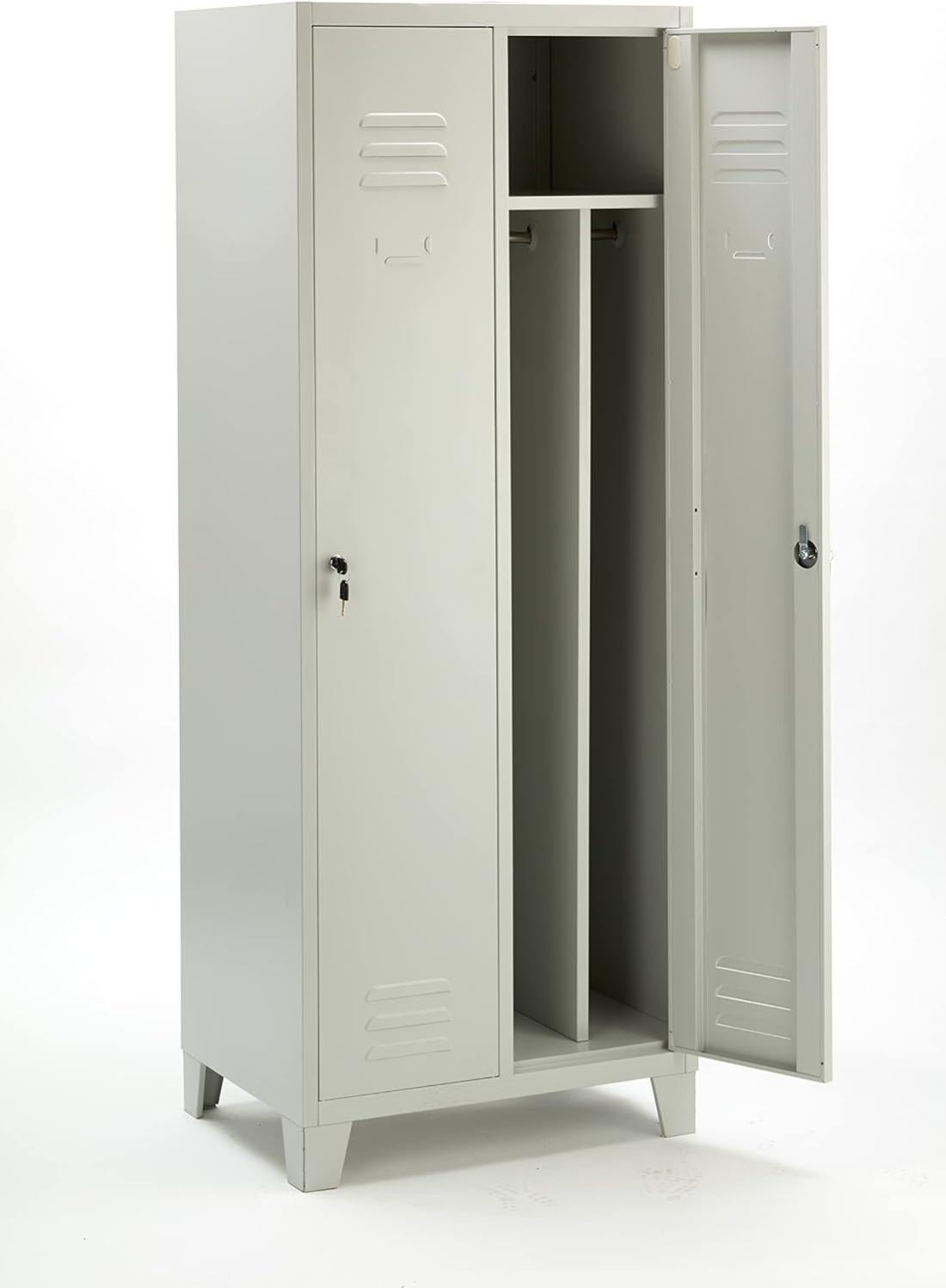 Armadietto In Acciaio Verde Oliva VidaXL - 80x35x101,5 Cm Con Ripiani Regolabili - Foto 8