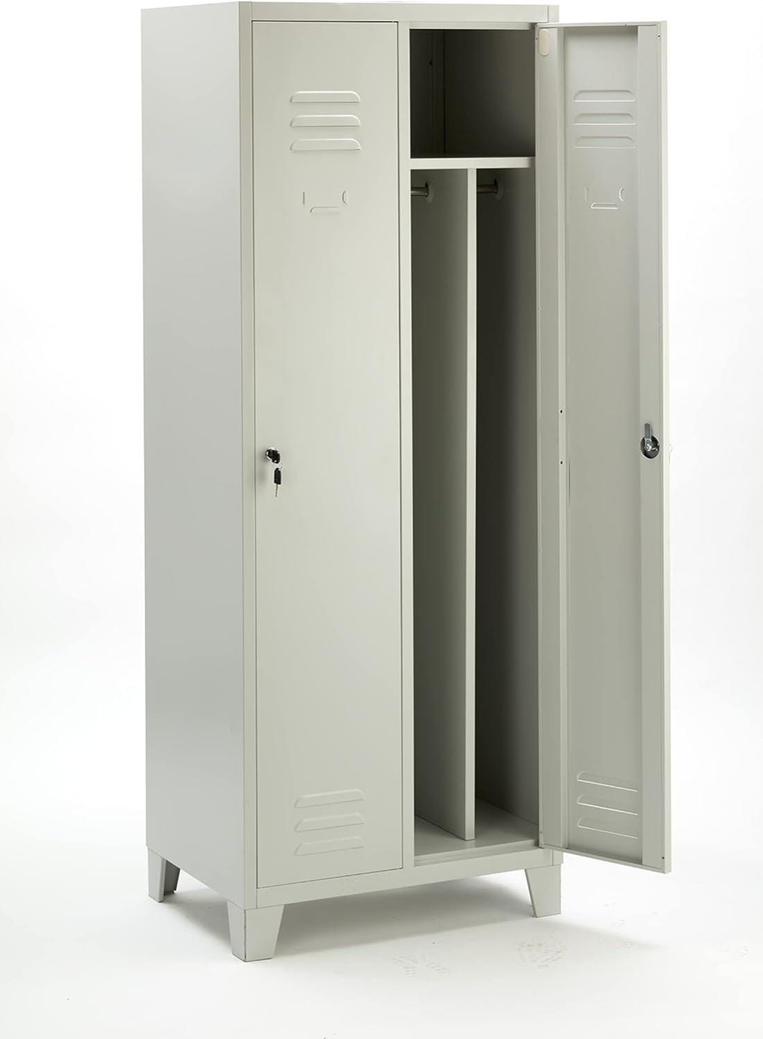 Armadietto In Acciaio Verde Oliva VidaXL - 80x35x101,5 Cm Con Ripiani Regolabili - Foto 8