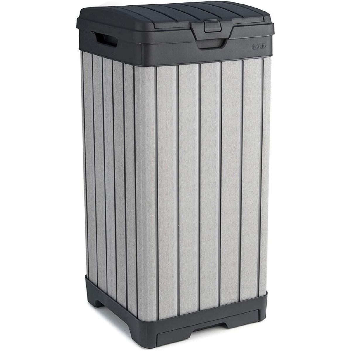 Pattumiera Bagno in Plastica Grigio coperchio Basculante