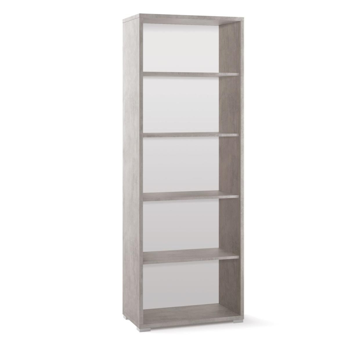 Bush Furniture Key West Tall 5 Shelf Bookcase in Pure White Oak - buy at the pri