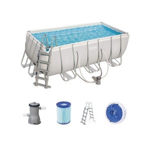 Bestway Piscina Gonfiabile Rettangolare 262x175x51 cm Blu e Bianca -  AMDGarden