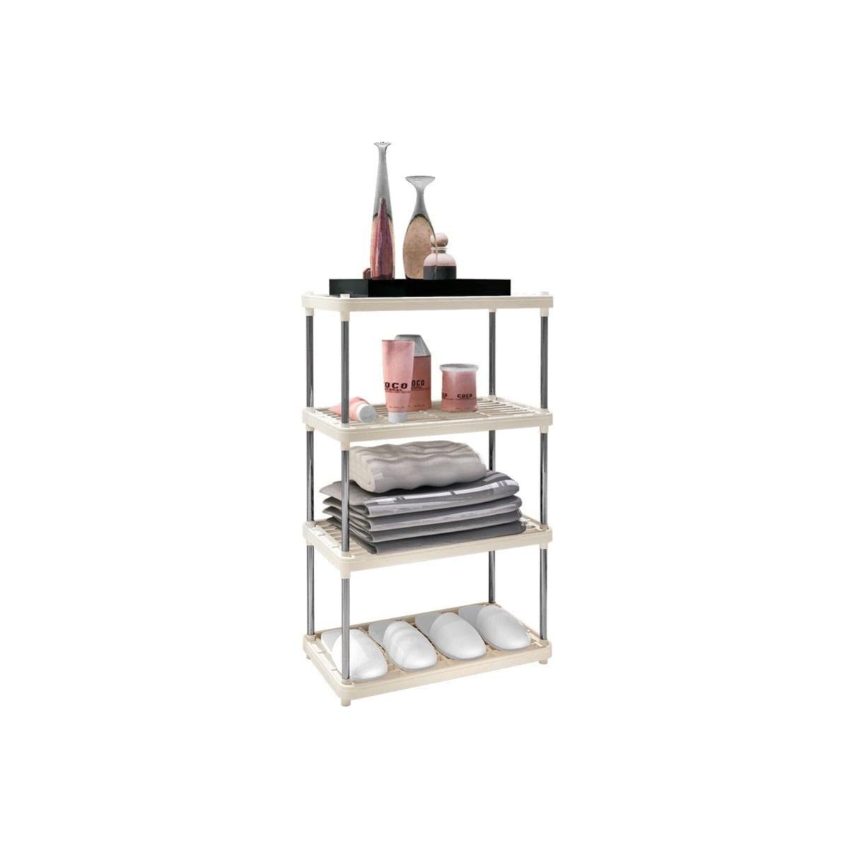 Way Home Store Etagere In Ferro Battuto Bianco 4 Ripiani - Portapiante 149cm Per Esterno/Interno