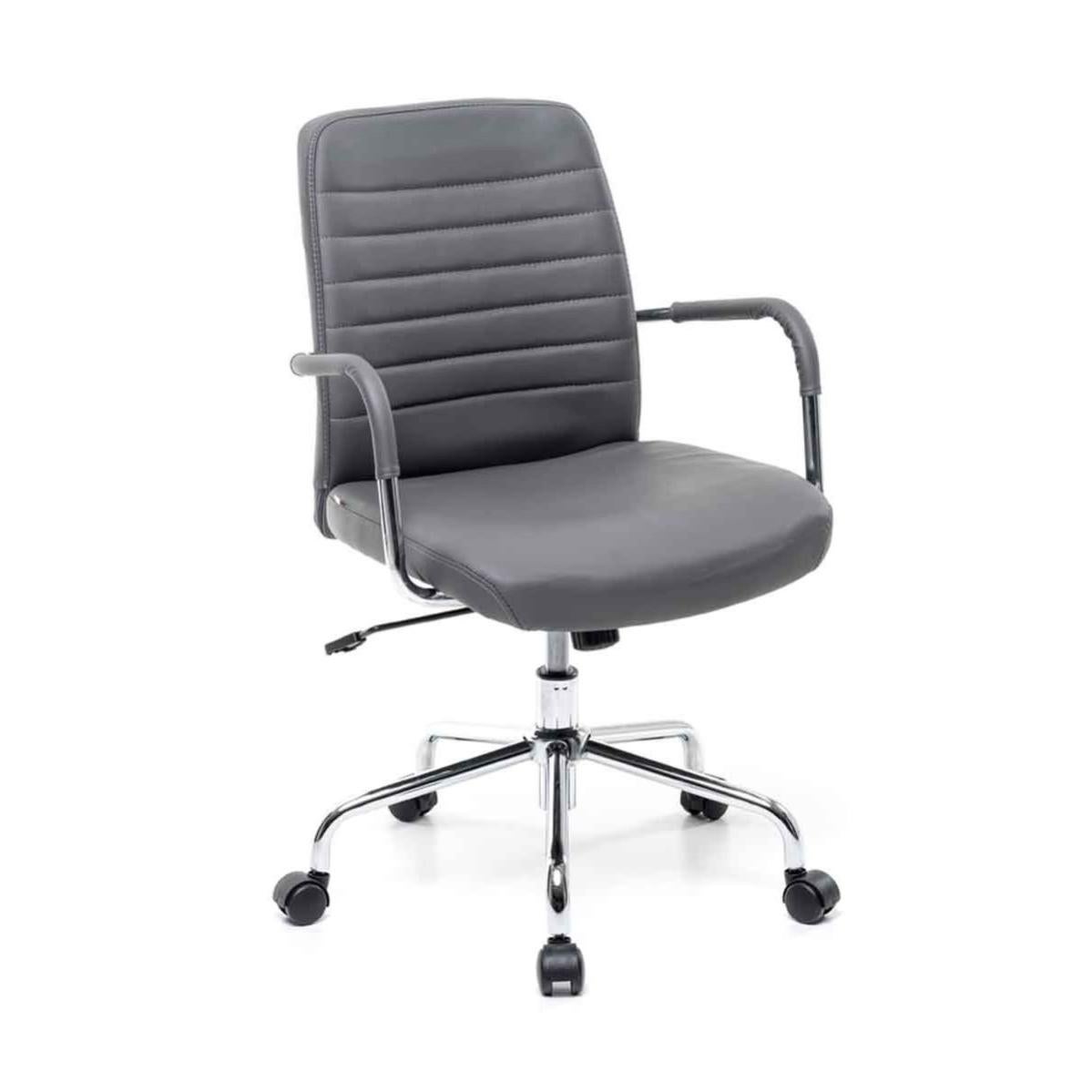 Sedia ufficio con ruote e braccioli Vivi bianco | Leroy Merlin