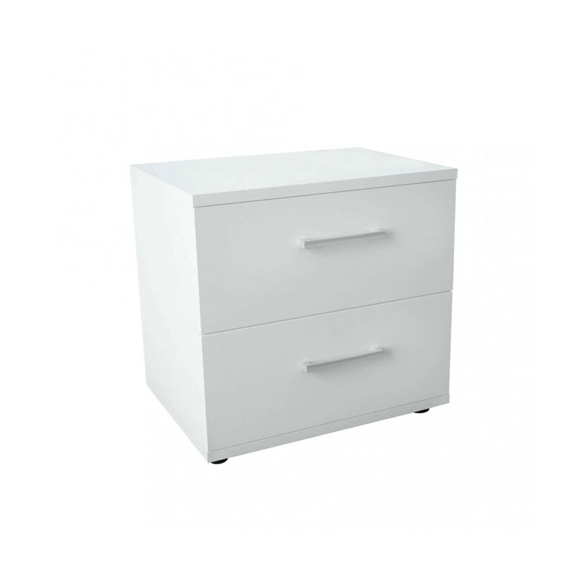 HOMCOM Comodino Salvaspazio Design Moderno in Legno Bianco con 2