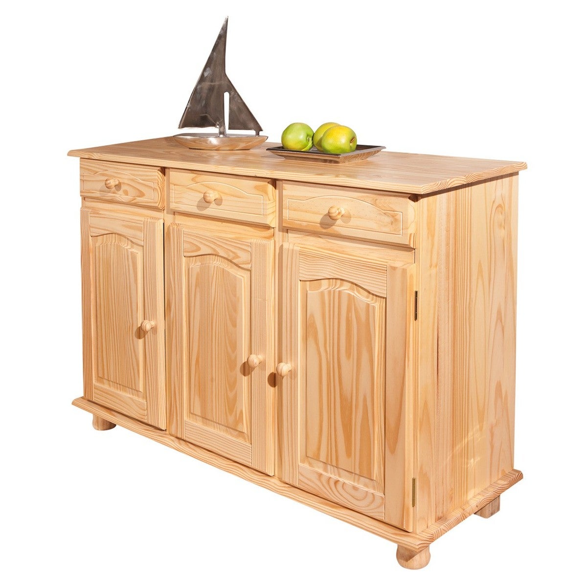 Mobile Credenza Pino 3 Ante Cassetti Buffet Dispensa Soggiorno Cucina  Rustico