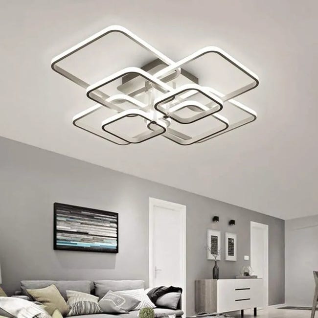 Plafón LED Diseño moderno Blanco Frío 6000K Redondo Lámpara Techo LED Para  salón dormitorio comedor despacho Blanco