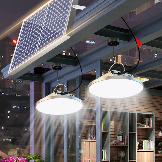 Luce Solare LED Esterno 3000 mAh, 90 LEDs Alta Luminosità Faretti