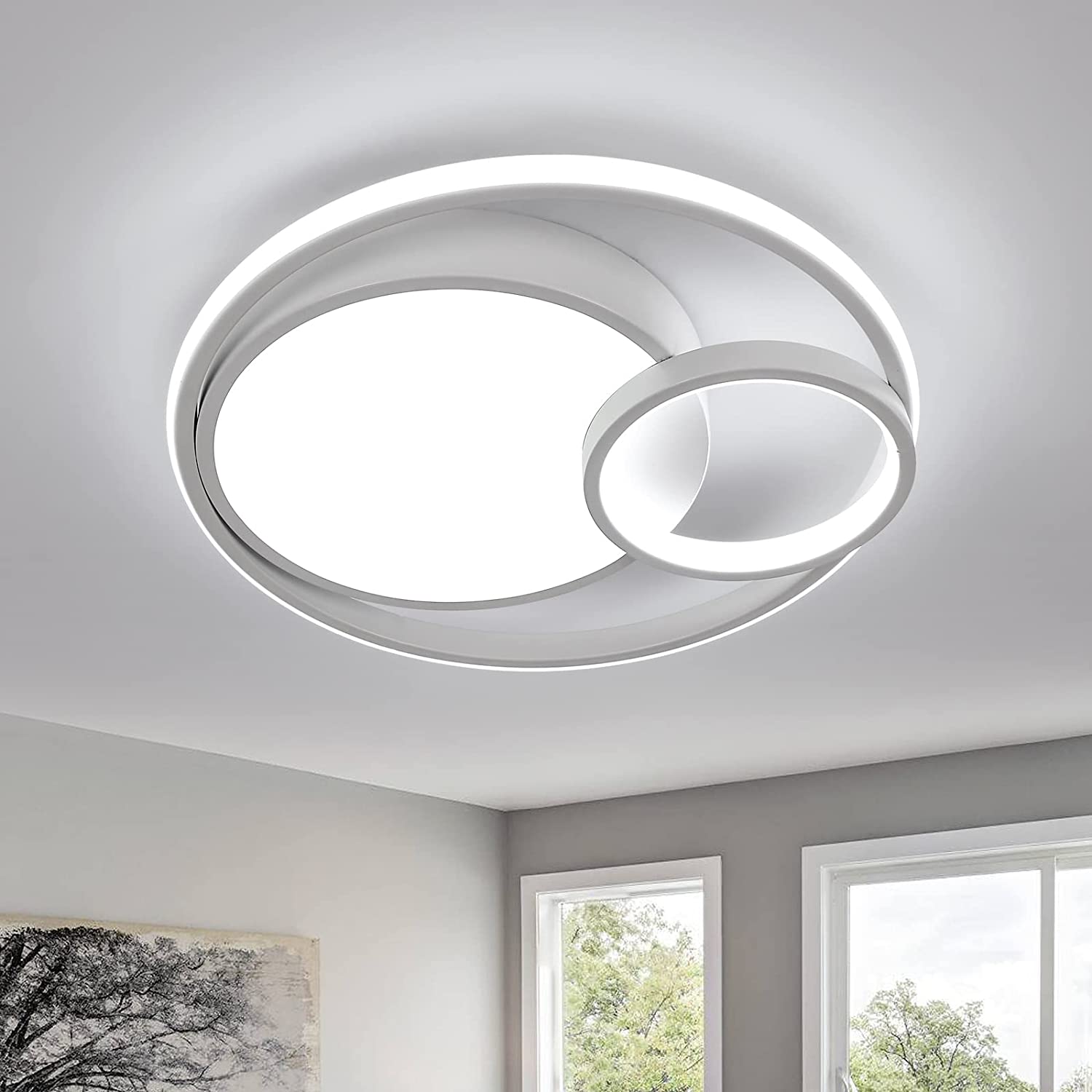 Plafonnier LED, Lampe de plafond 50W 5600lm, Plafonnier LED
