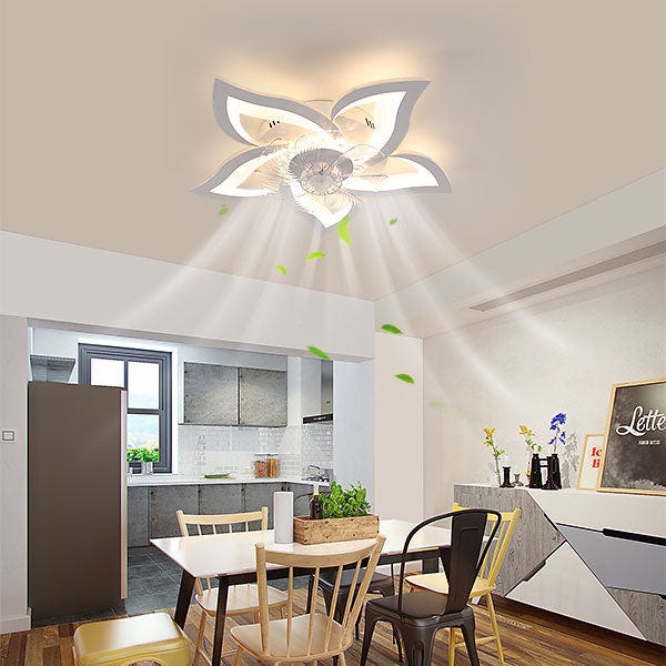 Ventilateur de Plafond avec Éclairage, 62W Moderne Plafonnier LED